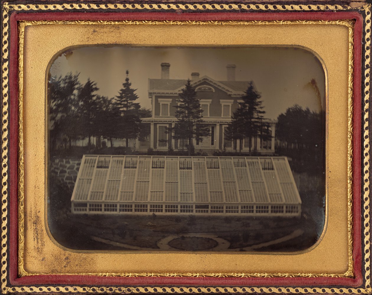 Casa com estufa, Virgínia de American 19th Century