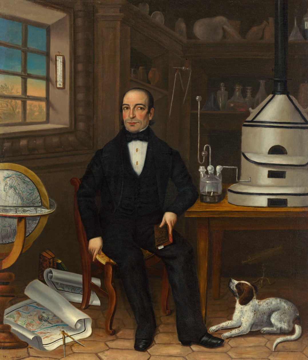 homem de ciência de American 19th Century