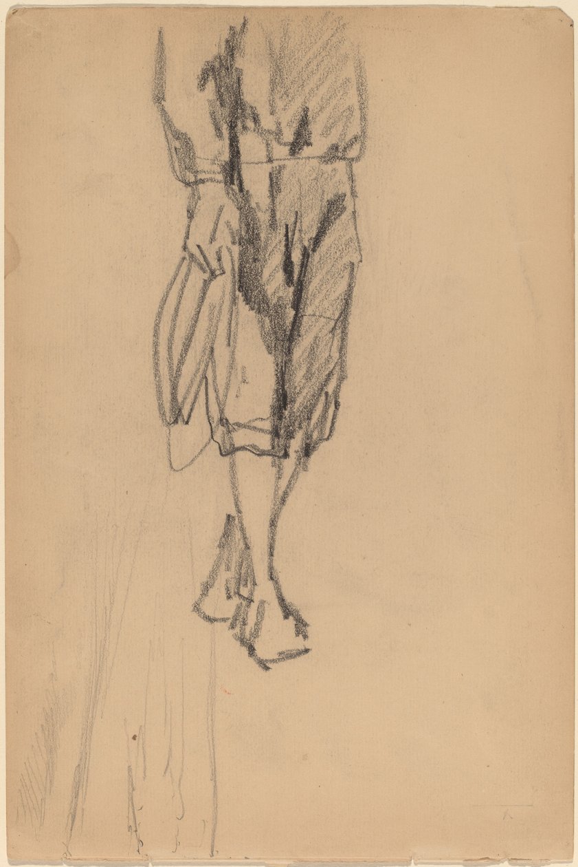 Esboço parcial de um menino de calcinha de American 19th Century