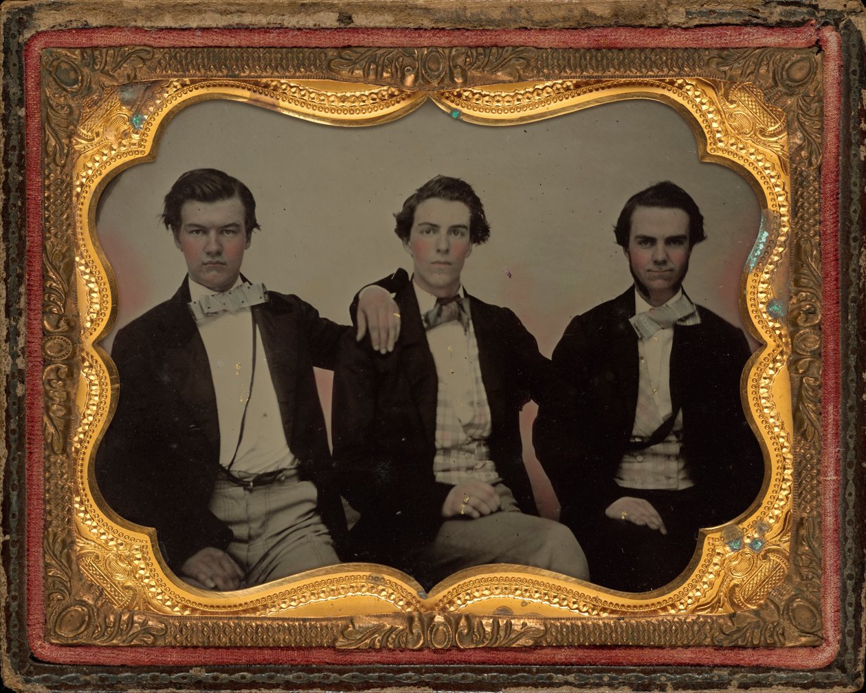 Retrato de três rapazes de American 19th Century