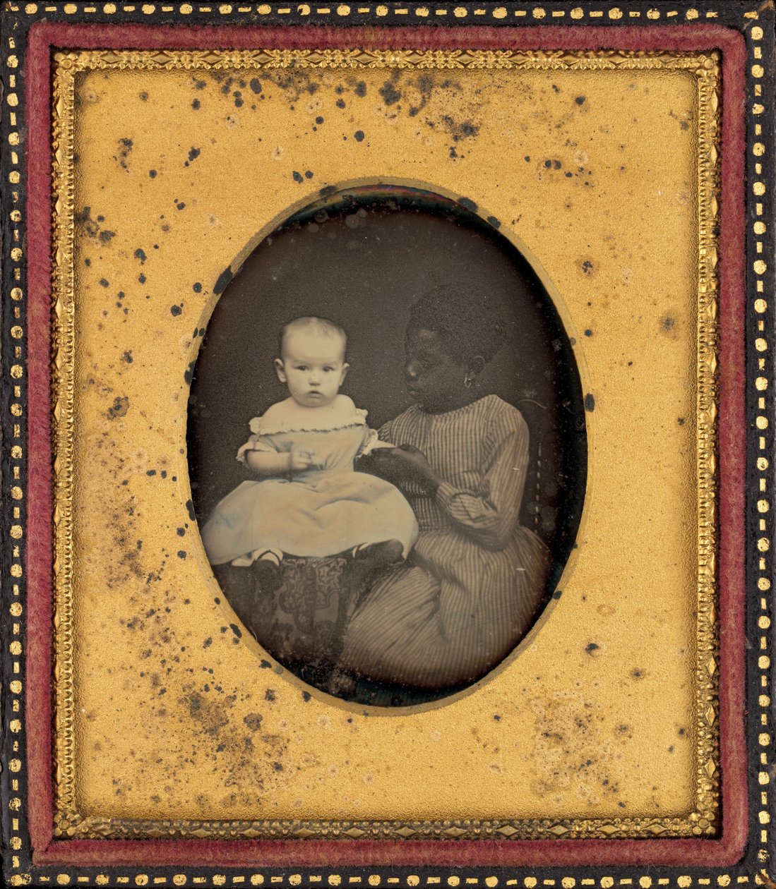 Retrato de uma criança e uma jovem mulher de American 19th Century