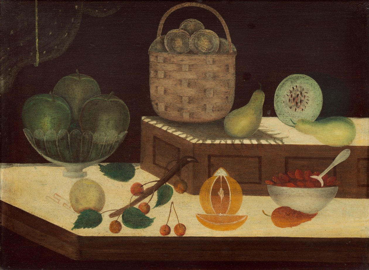 Natureza morta de frutas de American 19th Century