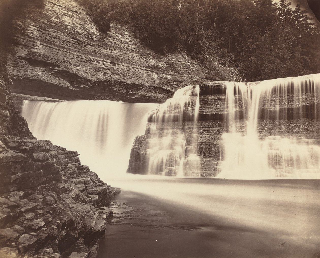 Trenton Falls, Nova York de American 19th Century