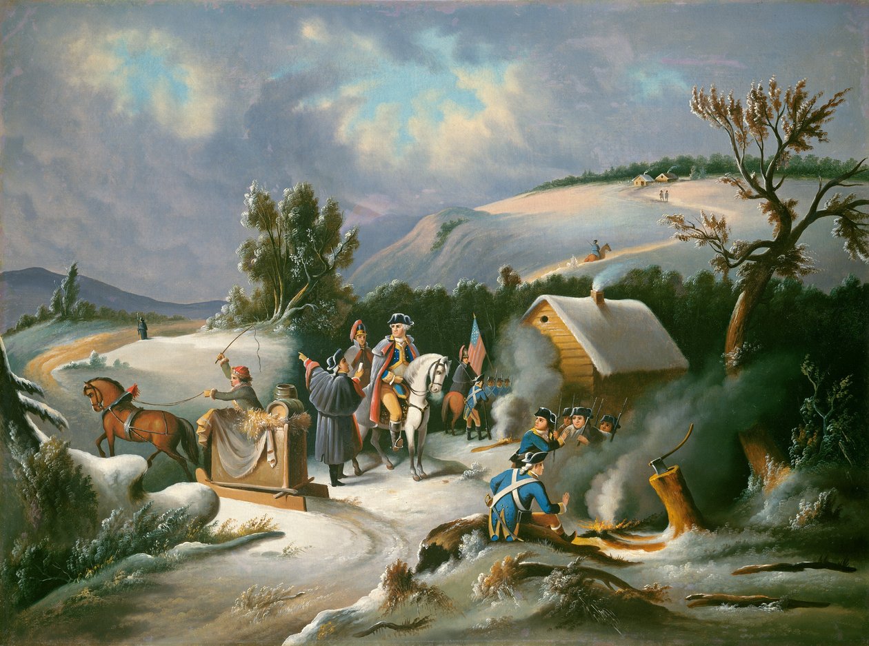 Washington em Valley Forge de American 19th Century