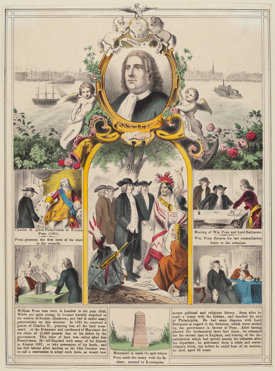 A história de William Penn de American 19th Century