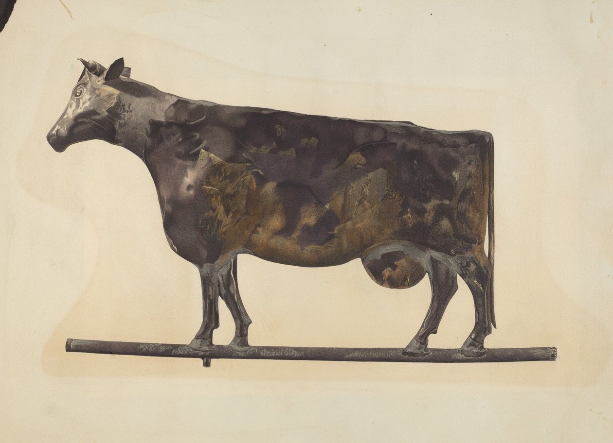 Cata-vento de vaca de American 20th Century