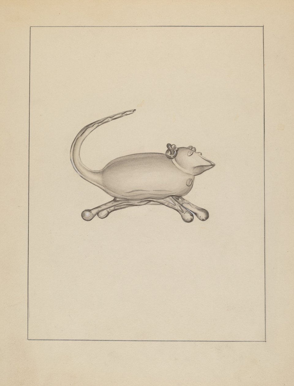 Rato de vidro de American 20th Century
