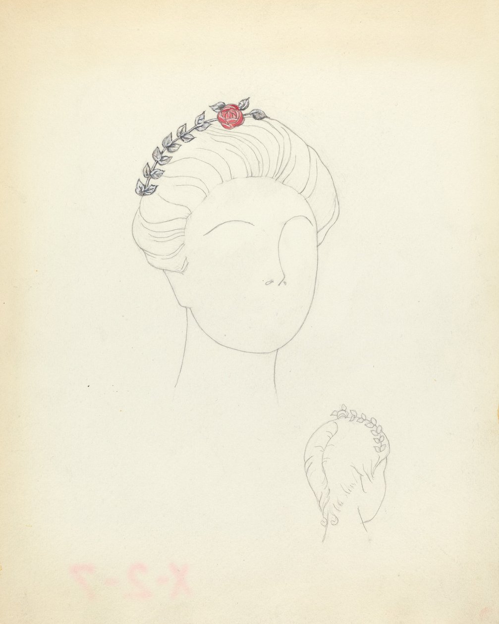 Ornamento de cabelo de American 20th Century