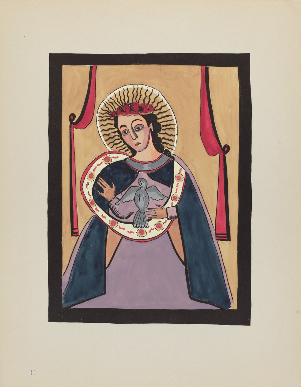 Gravura 11: Anunciação: Do Portfólio "Desenhos Coloniais Espanhóis do Novo México" de American 20th Century