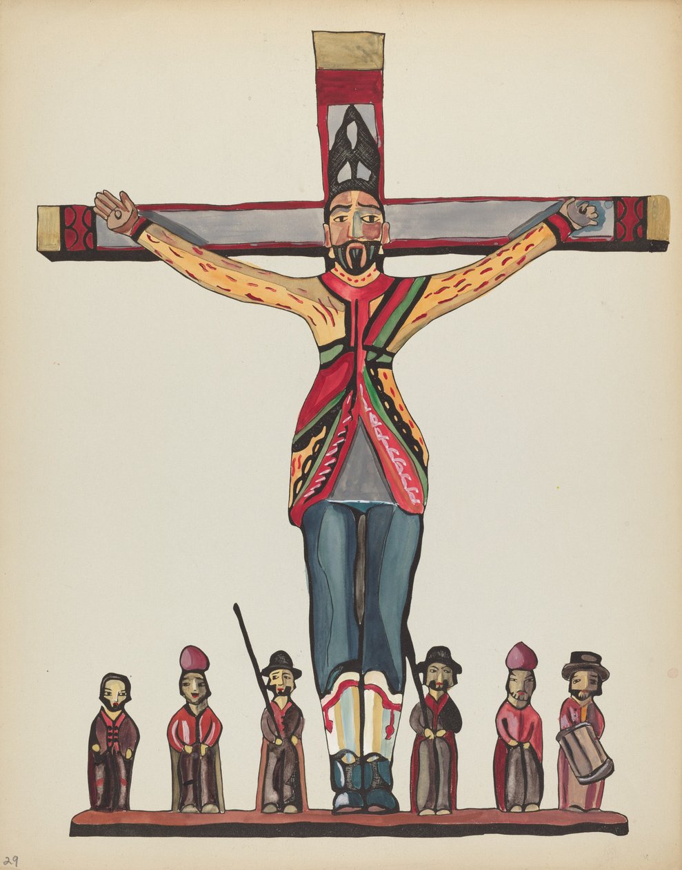 Gravura 29: Santo Acácio: Do Portfólio "Desenhos Coloniais Espanhóis do Novo México" de American 20th Century