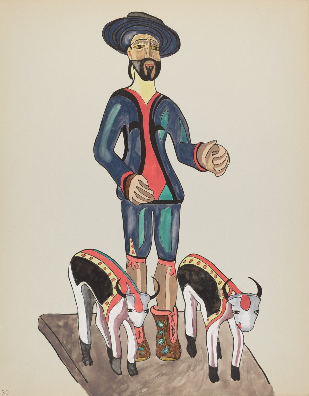 Gravura 30: Santo Isidoro: Do Portfólio "Desenhos Coloniais Espanhóis do Novo México" de American 20th Century