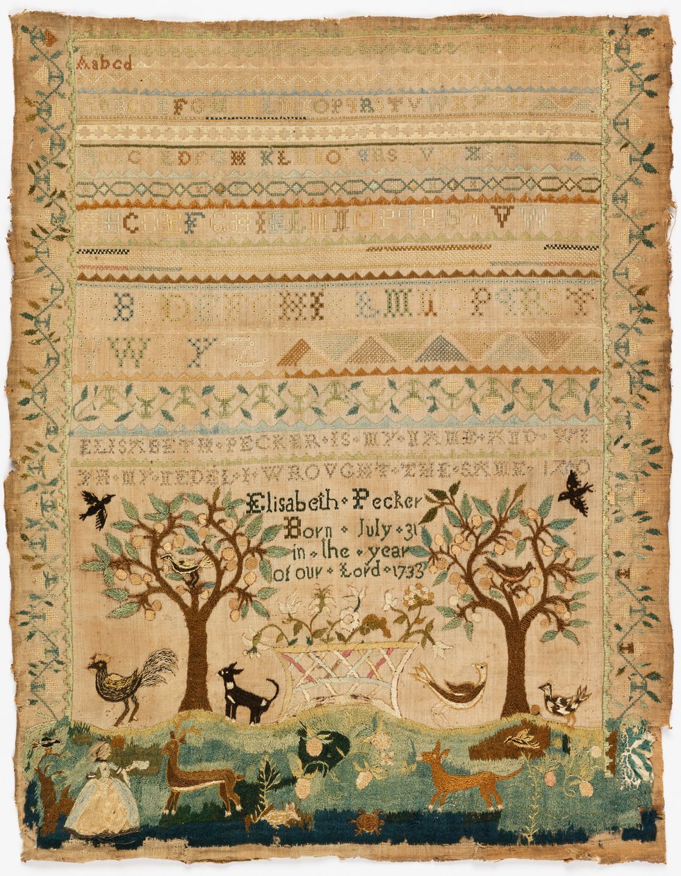 Sampler de American Elisabeth Pecker