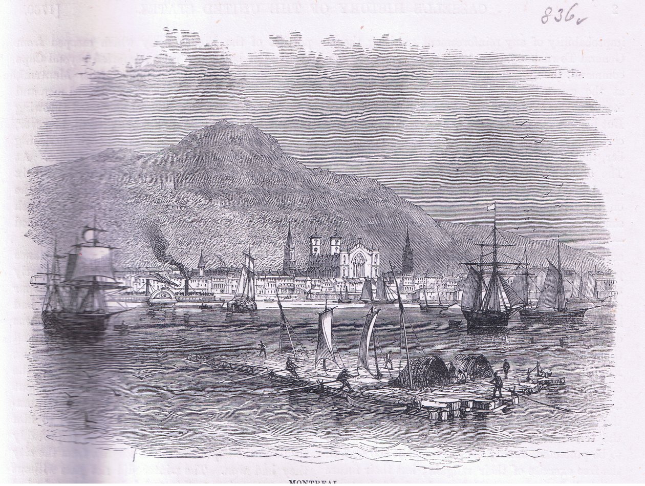 Montreal, ilustração de Cassells History of the United States publicada por Cassell, Petter & Galpin, c.1900 (litho) de American English school