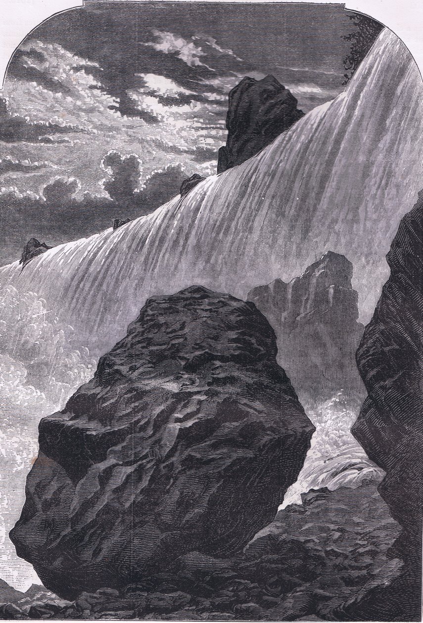 Niagara Falls, ilustração de Cassells History of the United States publicada por Cassell, Petter & Galpin, c.1900 (litho) de American English school