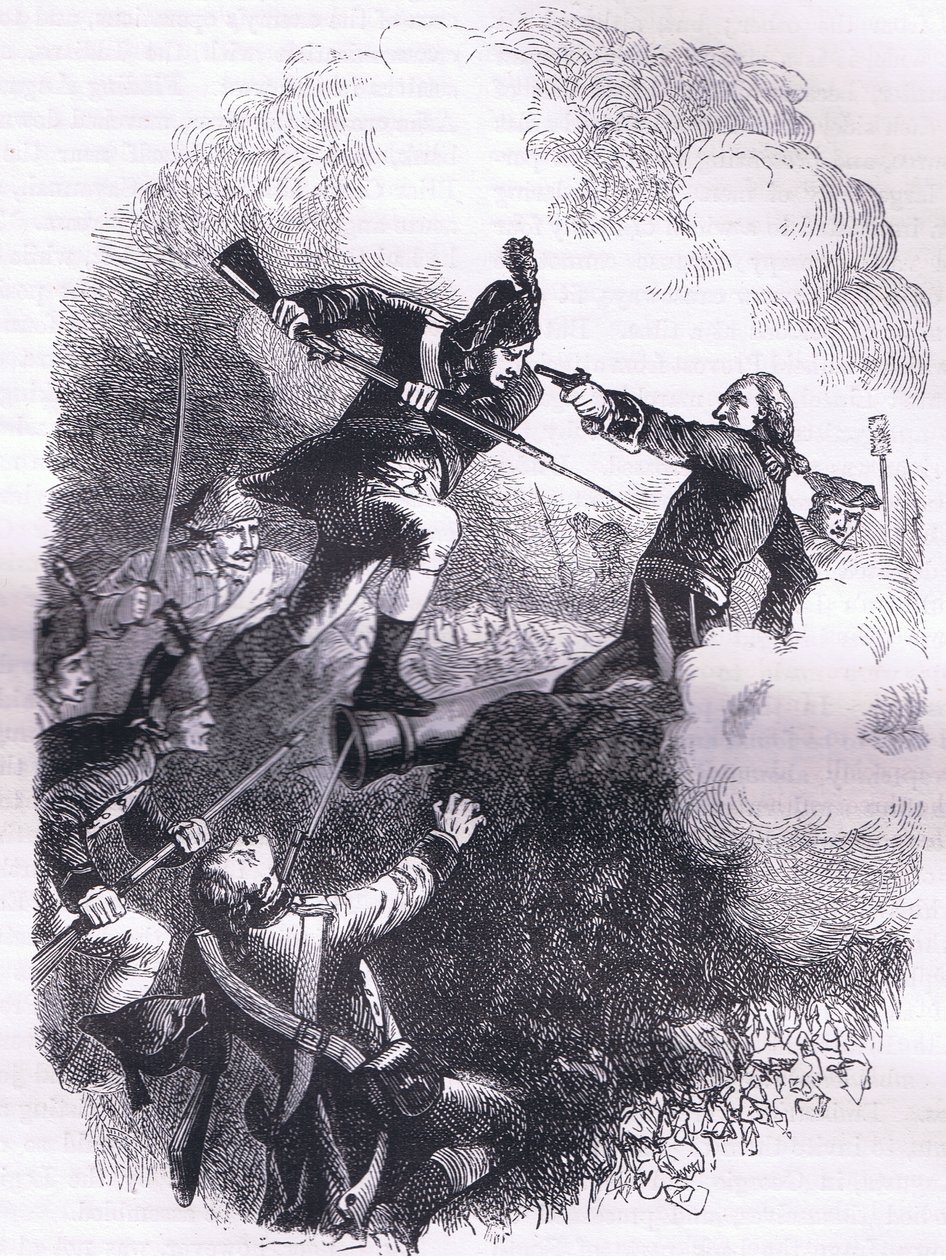 The assault on Stony Point, ilustração de Cassells History of the United States publicada por Cassell, Petter & Galpin, c.1900 (litho) de American English school