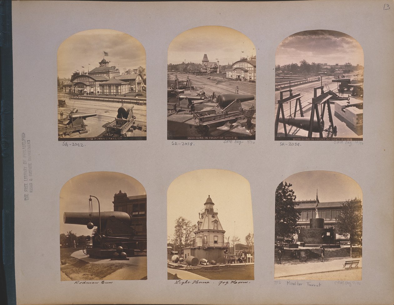 Canhão Rodman de 20 polegadas na Exposição do Centenário de 1876, Filadélfia, 1876 de American Photographer