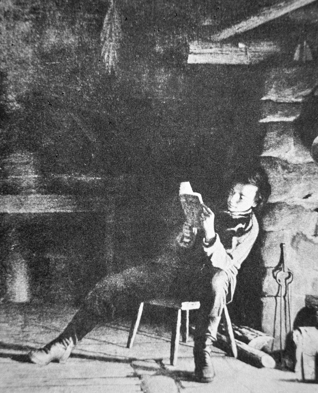 Abraham Lincoln (1809-65) quando jovem (foto a p/b) de American Photographer
