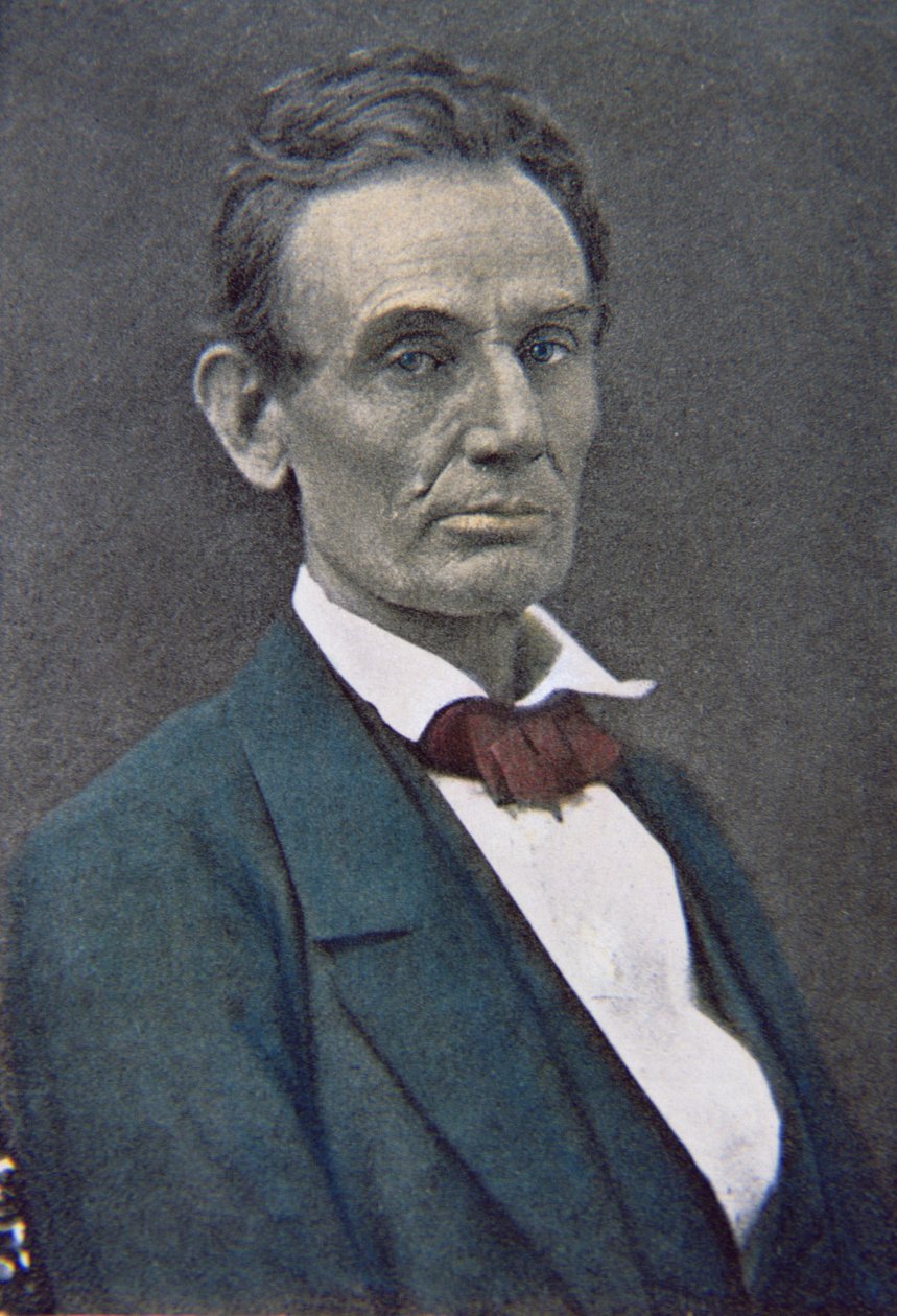 Abraham Lincoln (1809-65) c.1860 (foto colorida) de American Photographer