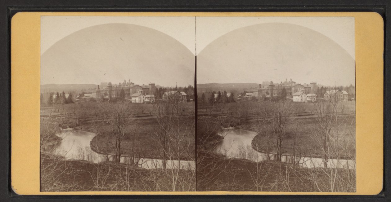 Vista aérea de edifícios residenciais, c.1870 (foto p - b) de American Photographer