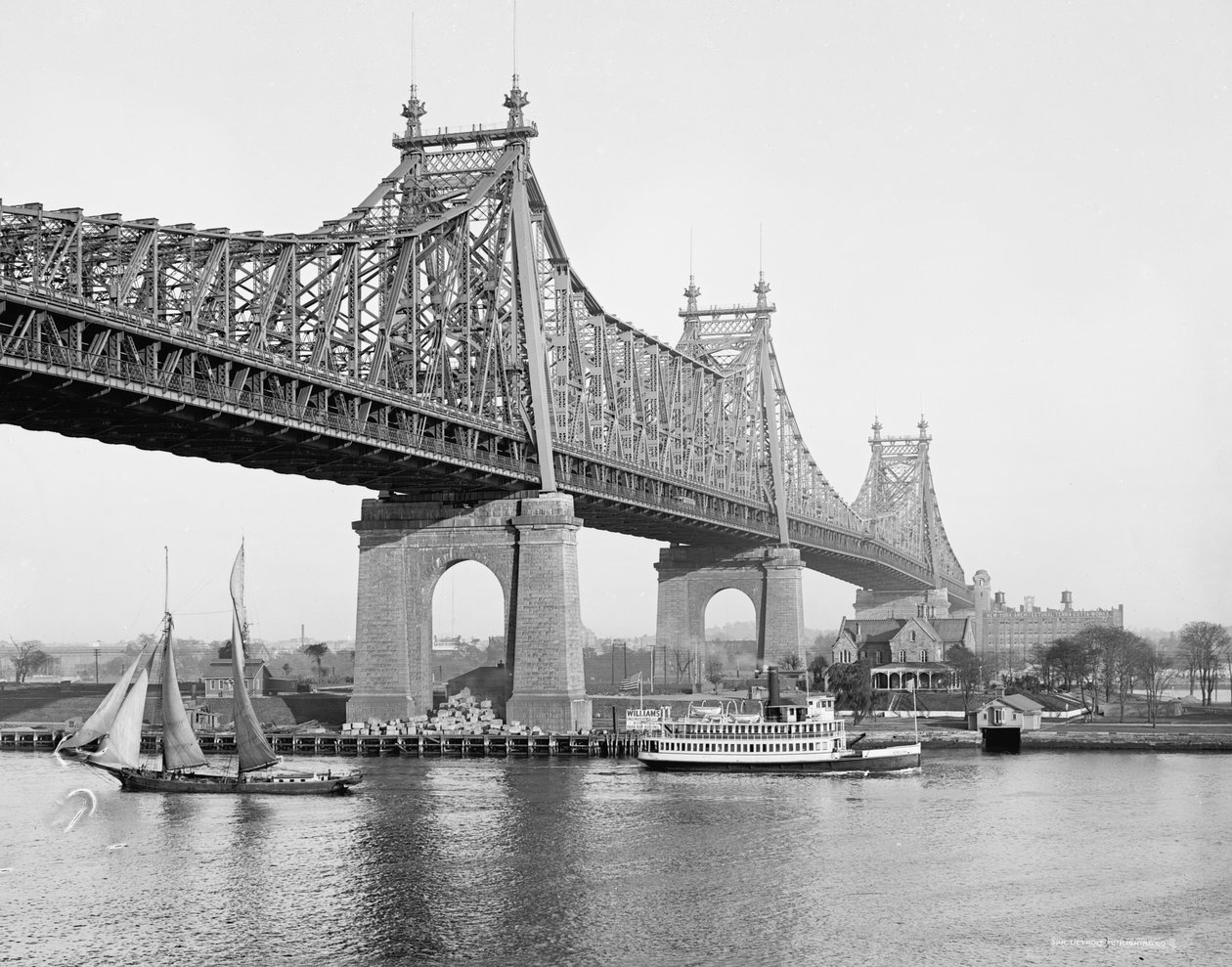 Ponte Blackwells Island (ie Queensboro), Nova Iorque, NY, 1910-20 de American Photographer