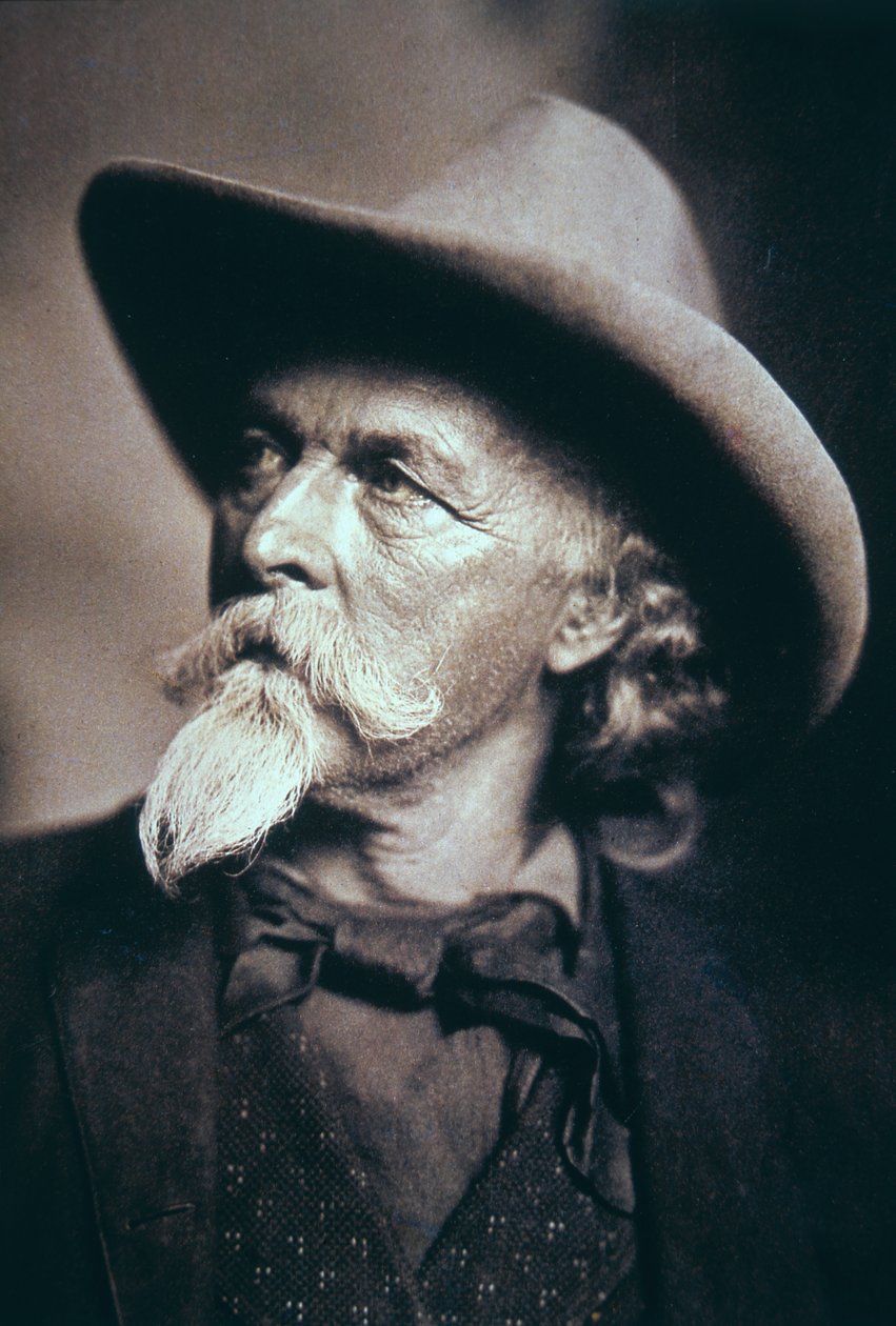 Buffalo Bill (1846-1917) nos seus últimos anos (foto a p/b) de American Photographer