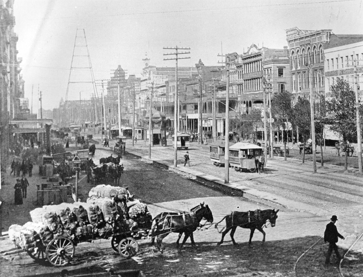 Canal Street, New Orleans, Louisiana, c.1890 (foto a p/b) de American Photographer