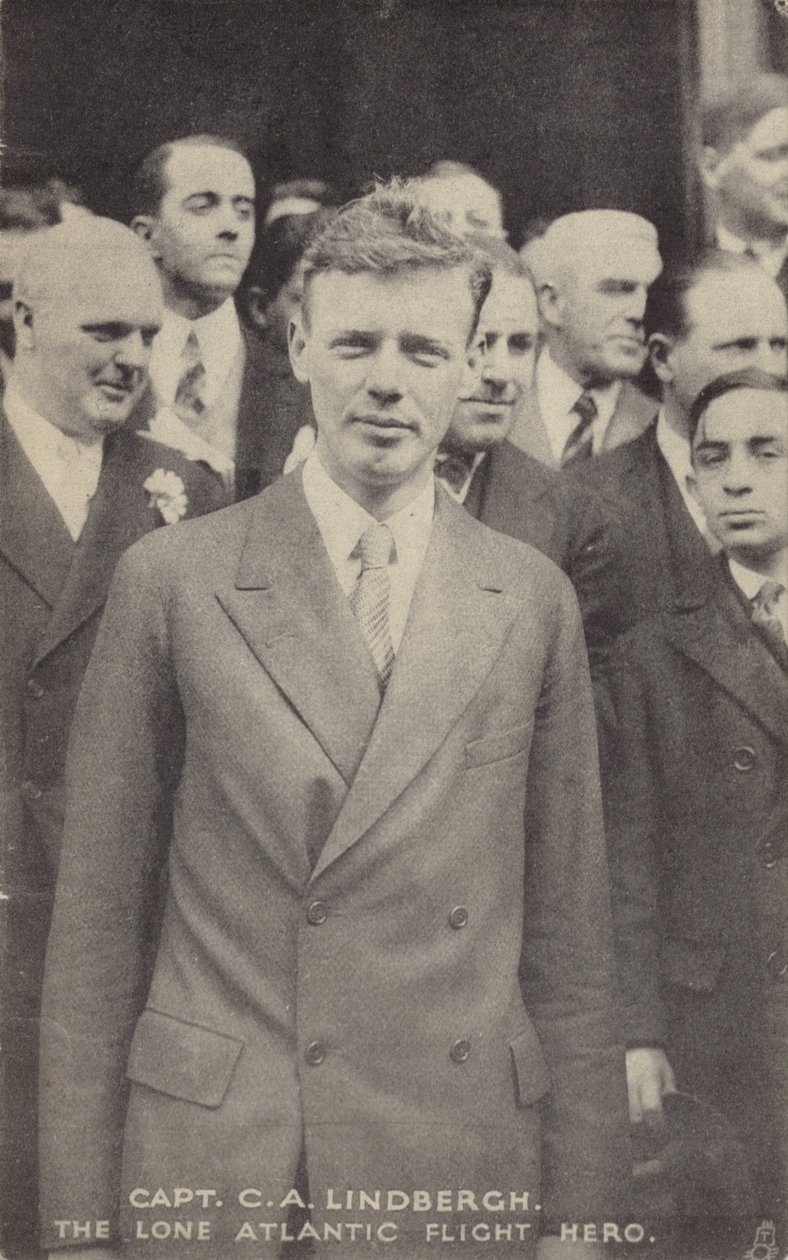 Charles Lindbergh, aviador americano que efectuou o primeiro voo transatlântico a solo de American Photographer