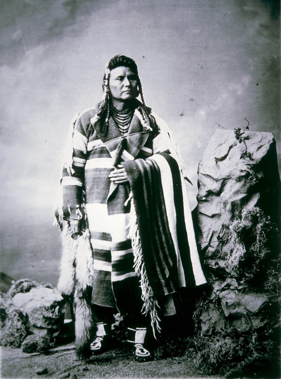 Chefe Joseph (1840-1904) c.1880 (foto a p/b) de American Photographer