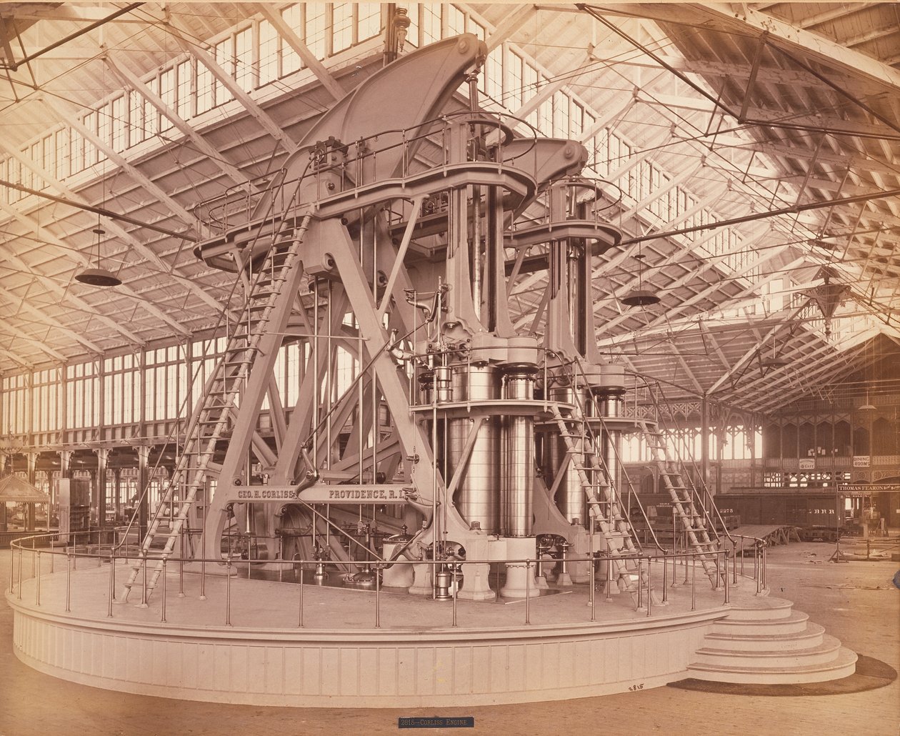 Corliss Engine, Exposição Internacional do Centenário, Filadélfia, 1876 (albumen print) de American Photographer