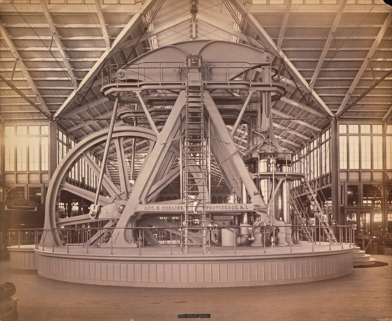 Corliss Engine, Exposição Internacional do Centenário, Filadélfia, 1876 (albumen print) de American Photographer