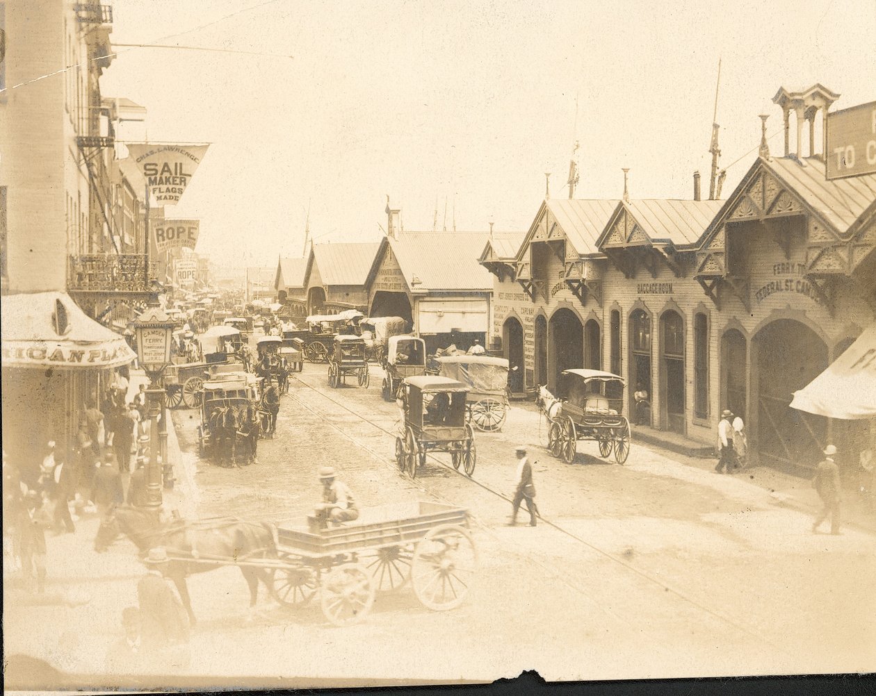 Delaware Avenue, ao norte da Market Street (impressão de albúm) de American Photographer