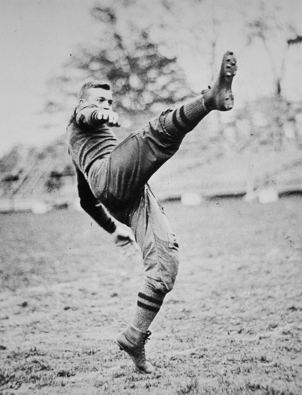 Dwight D. Eisenhower como jogador de futebol de cadetes na West Point Academy, Nova Iorque de American Photographer