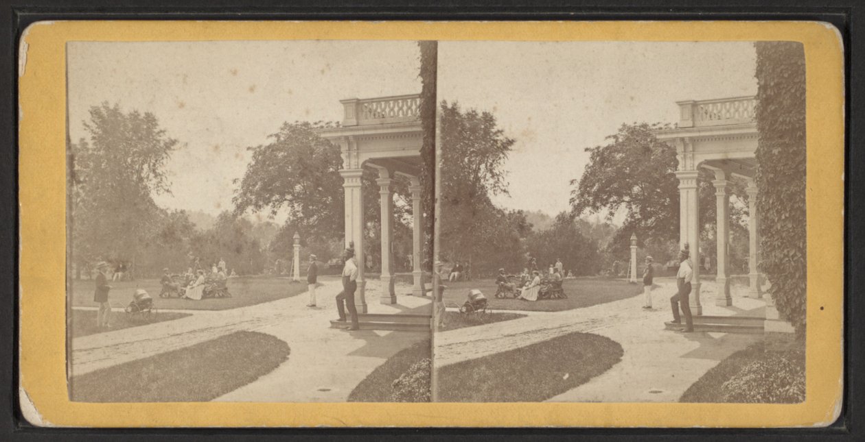 East Lawn and Portico, Oneida Community, New York State, c.1870 (foto p - b) de American Photographer