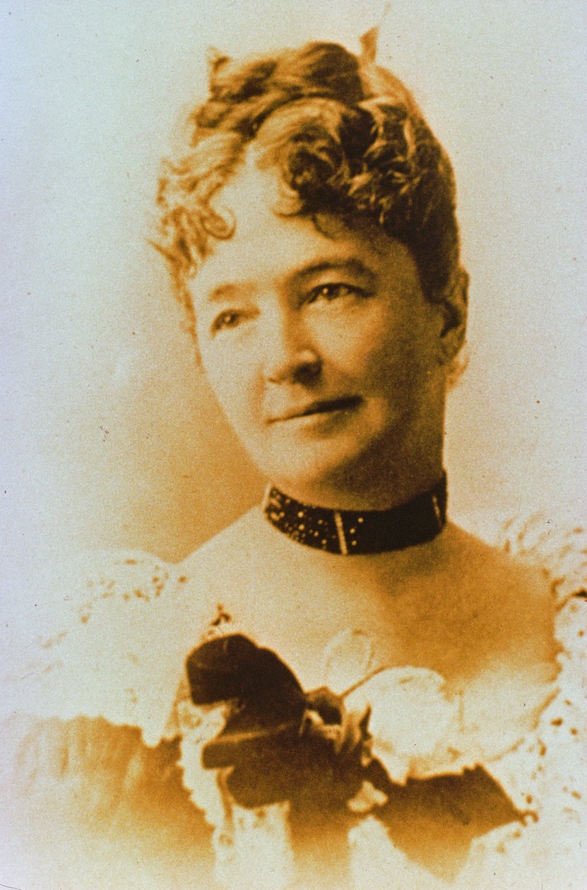 Elizabeth Bacon Custer (1842-1933) esposa do General George A. Custer (1839-76) (foto a p/b) de American Photographer