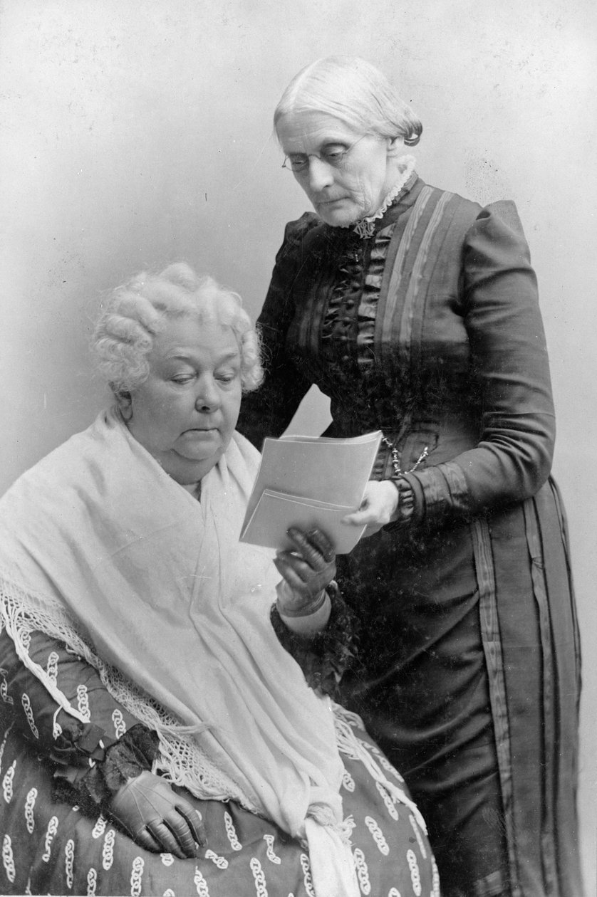 Elizabeth Cady Stanton com sua amiga Susan B. Anthony, c.1900 de American Photographer