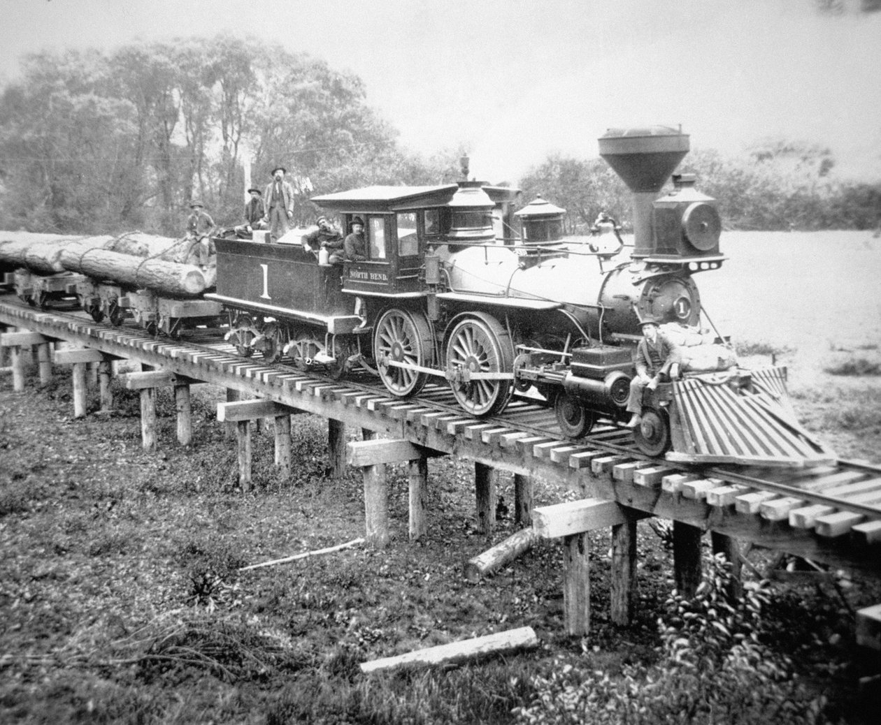 Freight Train, Coss County, Oregon, c.1880 (foto a p/b) de American Photographer