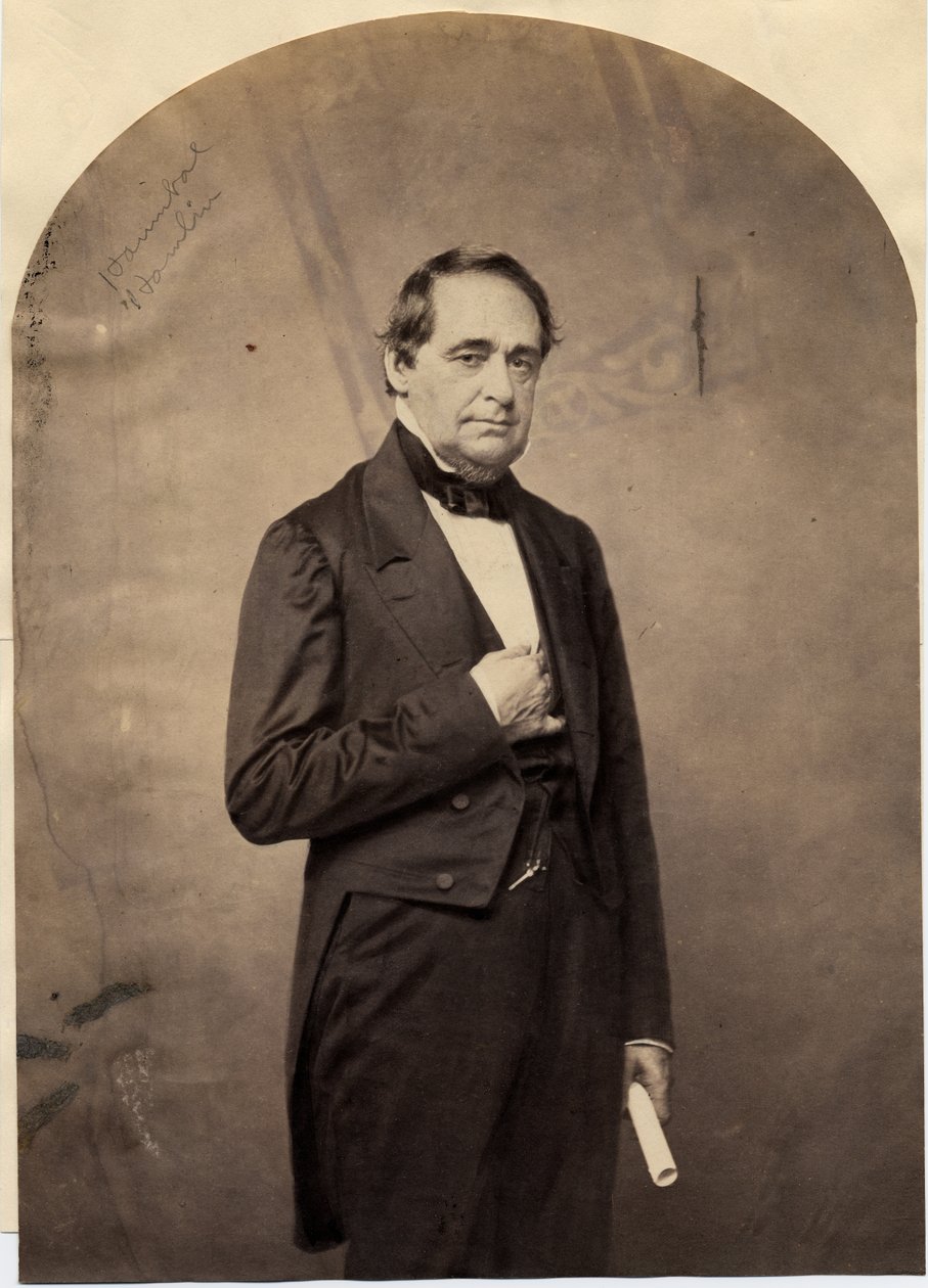Hannibal Hamlin (1809-91), 15º vice-presidente dos EUA (foto impressa salgada) de American Photographer