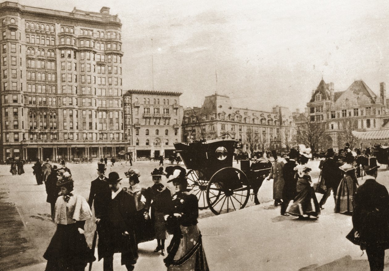 Em frente ao Plaza Hotel, em Nova York, 1896 de American Photographer