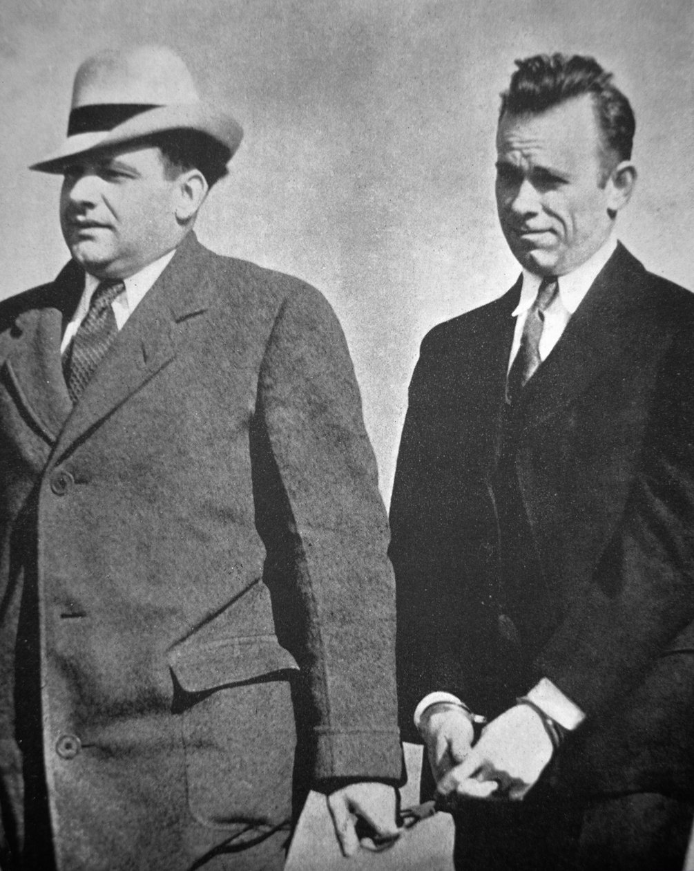 John Dillinger preso em janeiro de 1934 (foto a p/b) de American Photographer