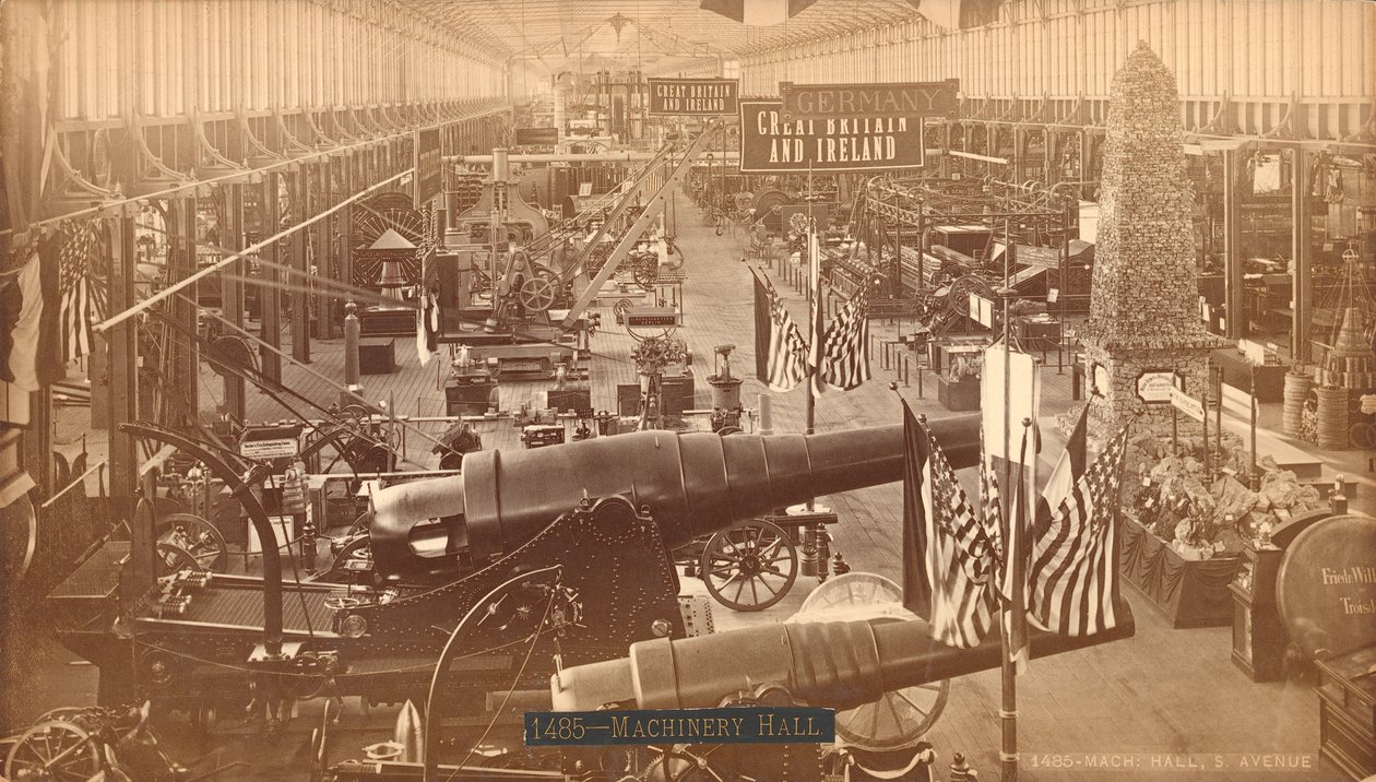 Krupps Guns, exposição alemã, Exposição Internacional do Centenário, Filadélfia, 1876 (impressão de albúmen de prata) de American Photographer