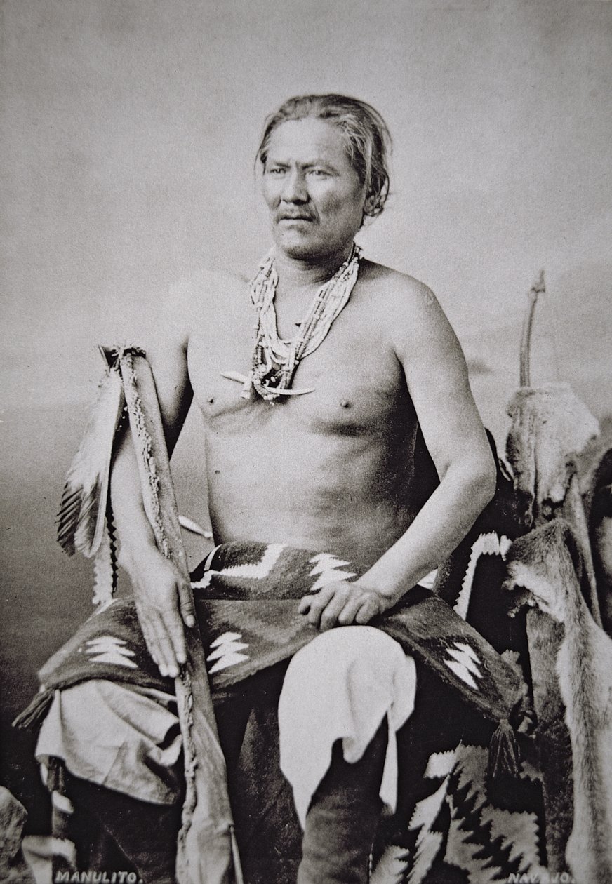 Manuelito (1818-93) chefe do chefe da Nação Navajo 1870-84 de American Photographer