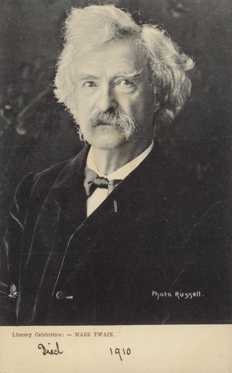 Mark Twain (1835-1910), escritor americano (fotografia a preto e branco) de American Photographer