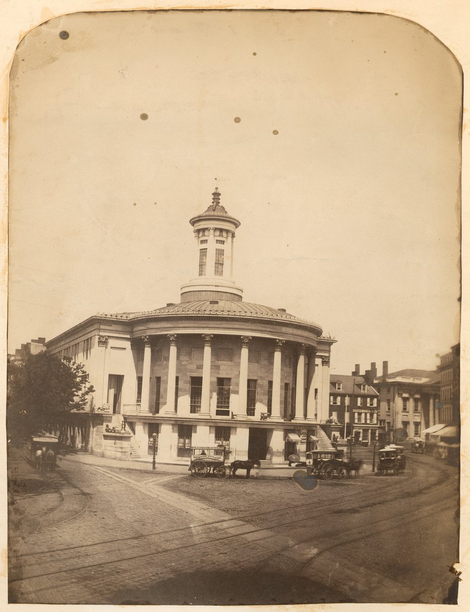 Edifício de troca de comerciantes, 3ª rua em noz, c.1859 de American Photographer