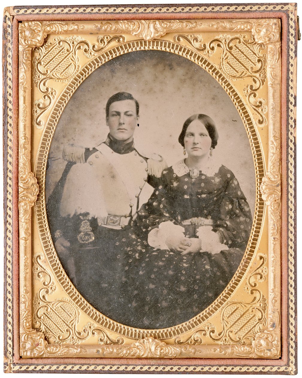 Retrato de Hamilton Branch e de uma mulher não identificada (daguerrótipo) de American Photographer