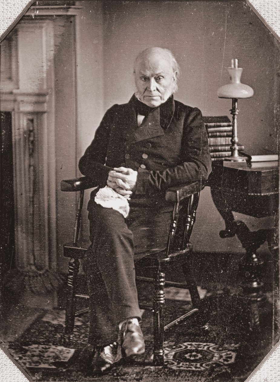 Retrato de John Quincy Adams, c.1840s (daguerreótipo) de American Photographer