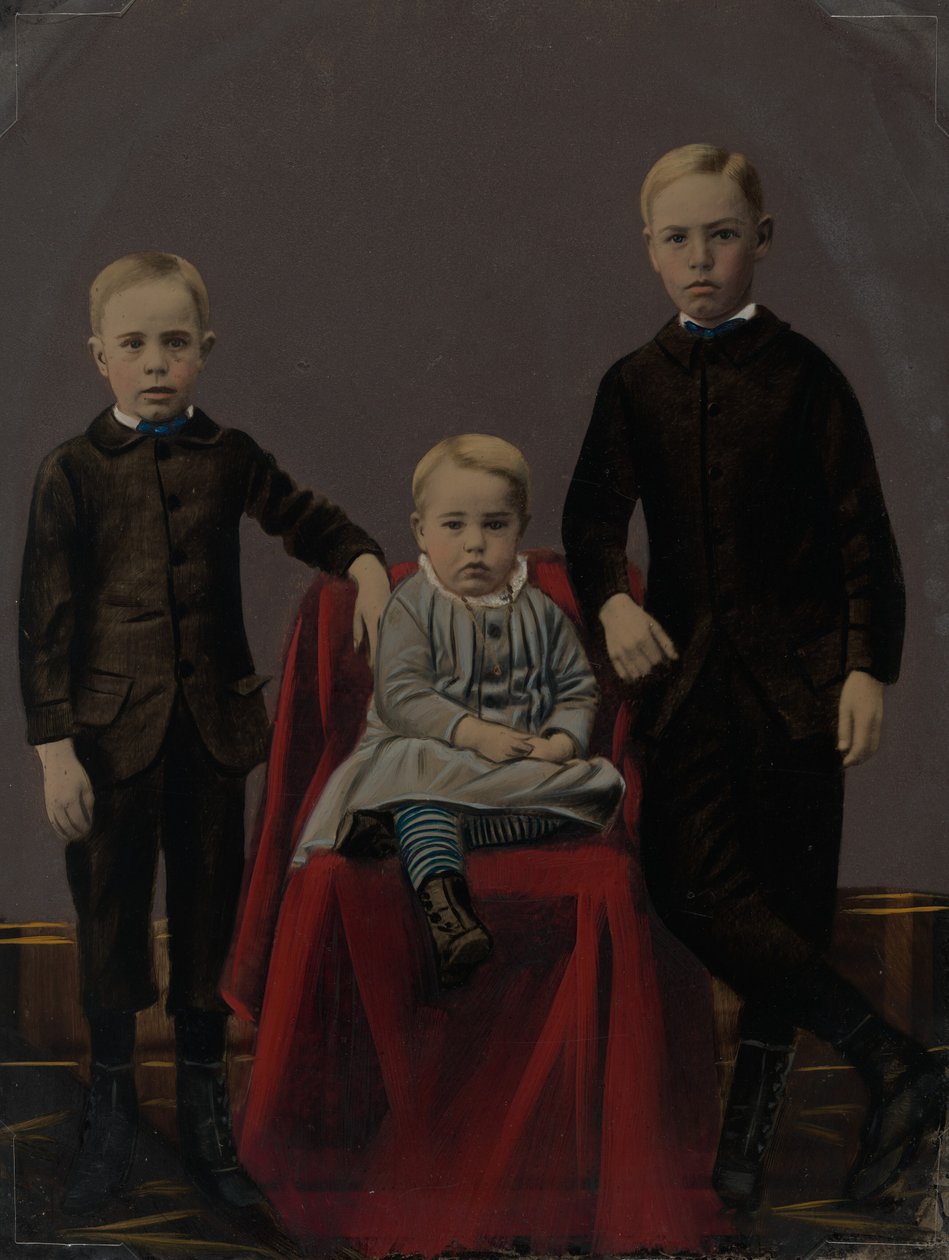 Retrato de três rapazes, década de 1860 (foto) de American Photographer