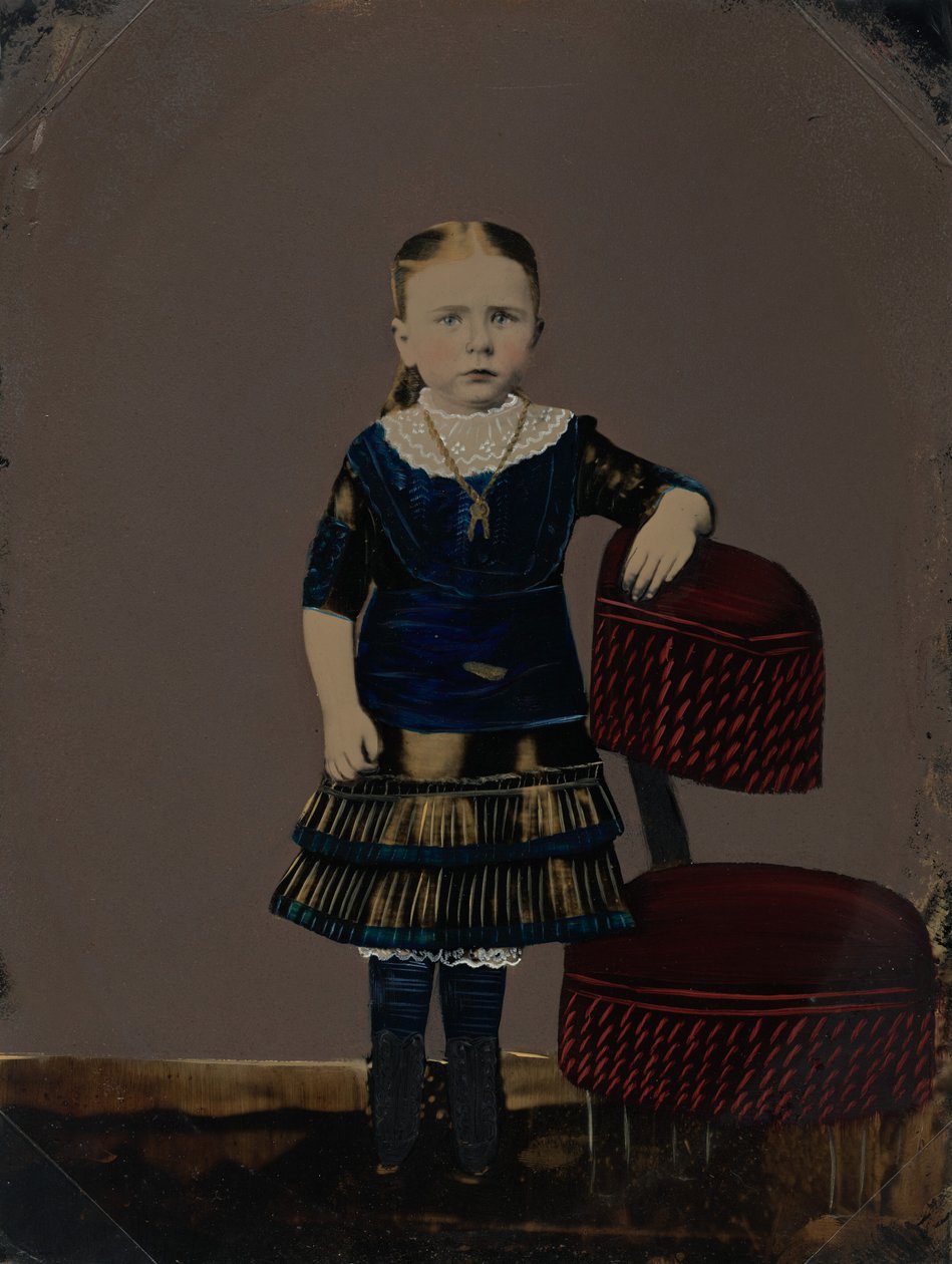 Retrato de uma rapariga, década de 1860 (foto) de American Photographer