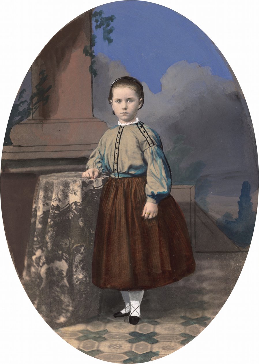 Retrato de uma rapariga, década de 1860 (foto) de American Photographer