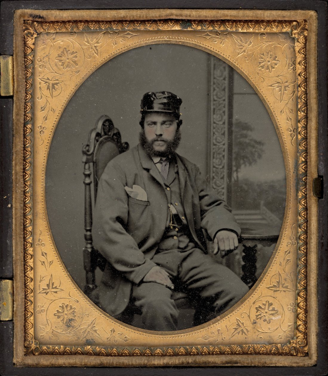 Retrato de um soldado, década de 1860 (foto) de American Photographer