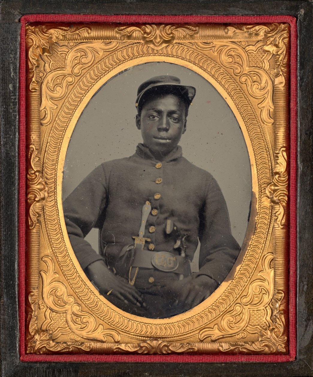 Retrato de um soldado,c. 1863 (foto) de American Photographer